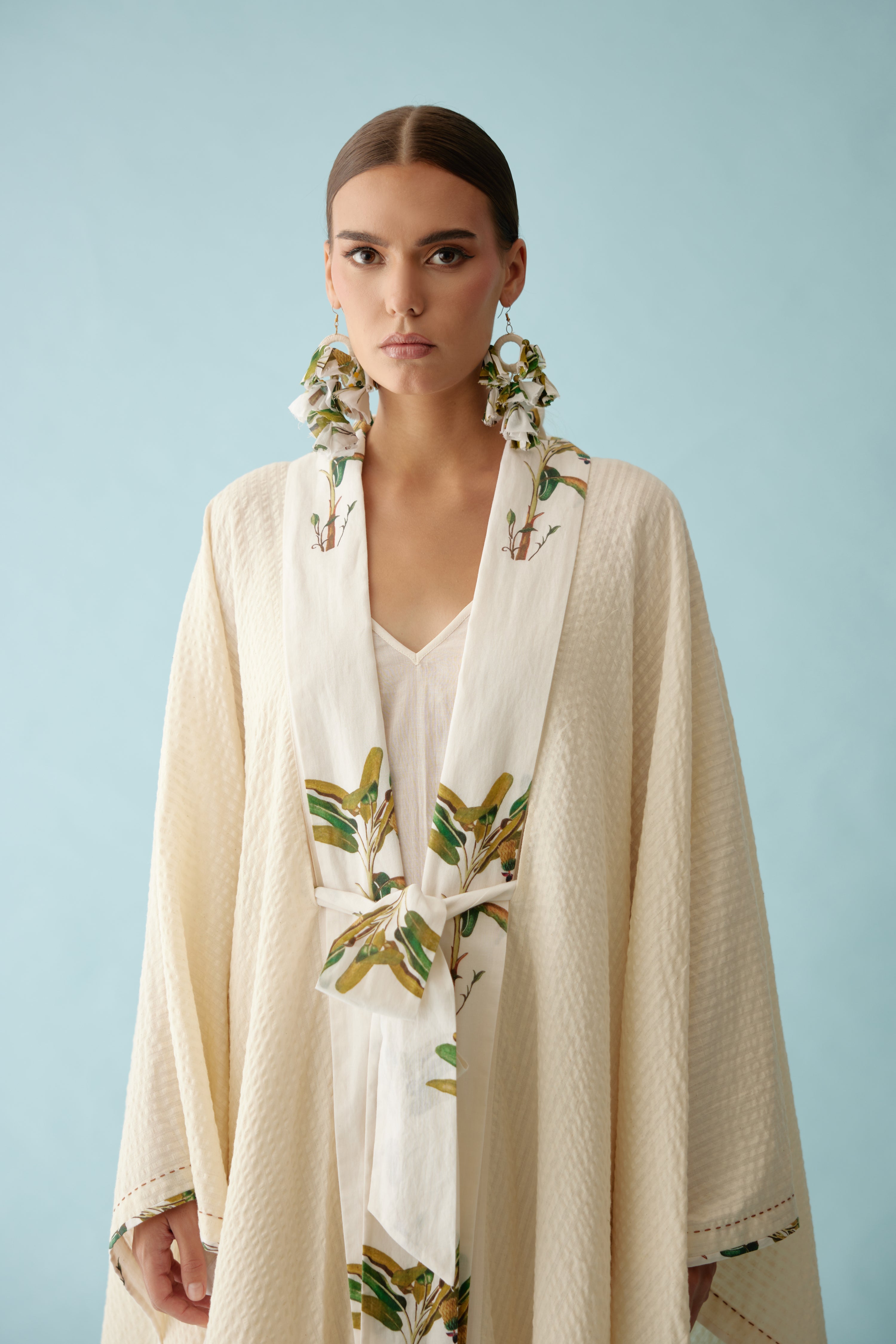 Cream kimono sleeves overgarment