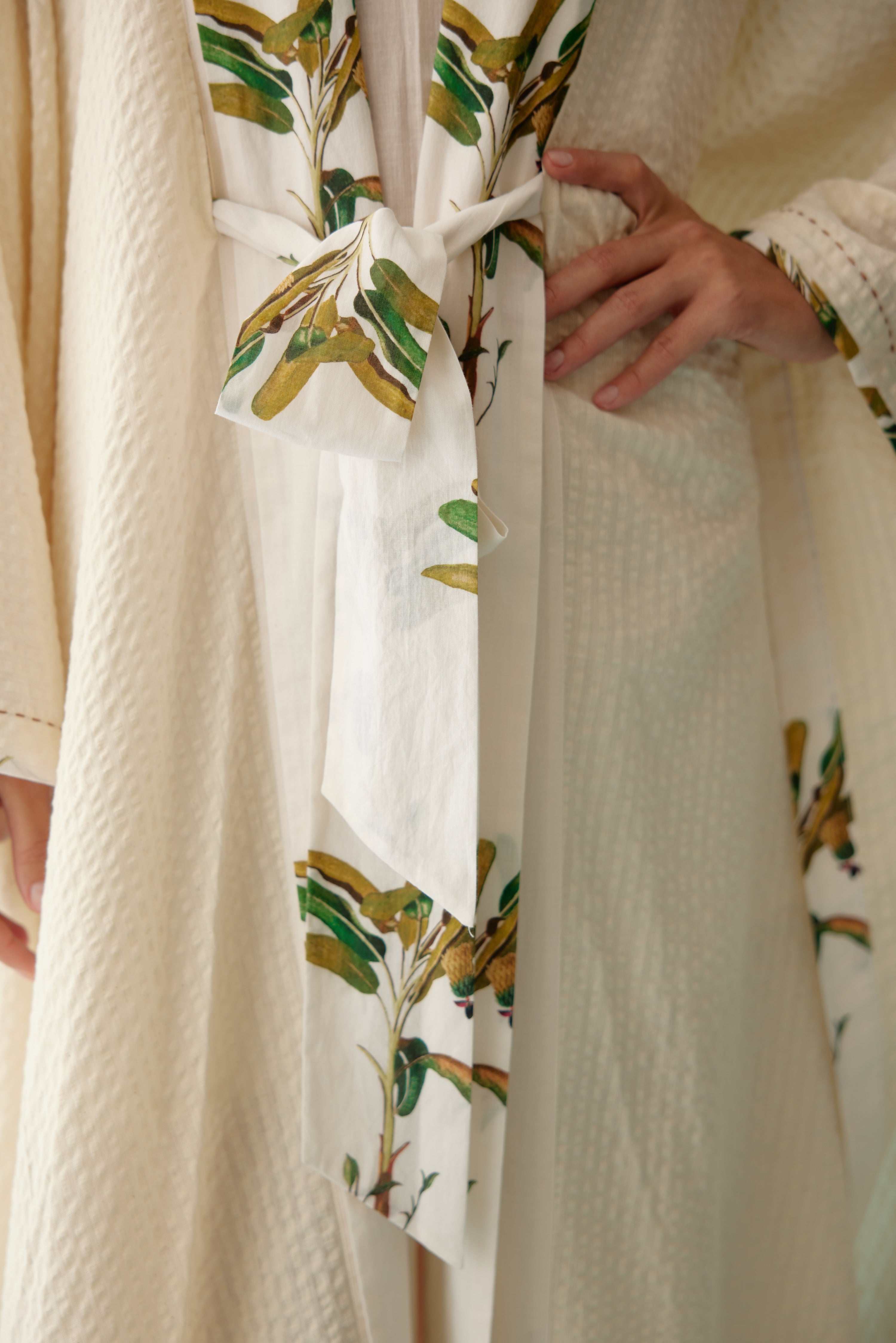 Cream kimono sleeves overgarment