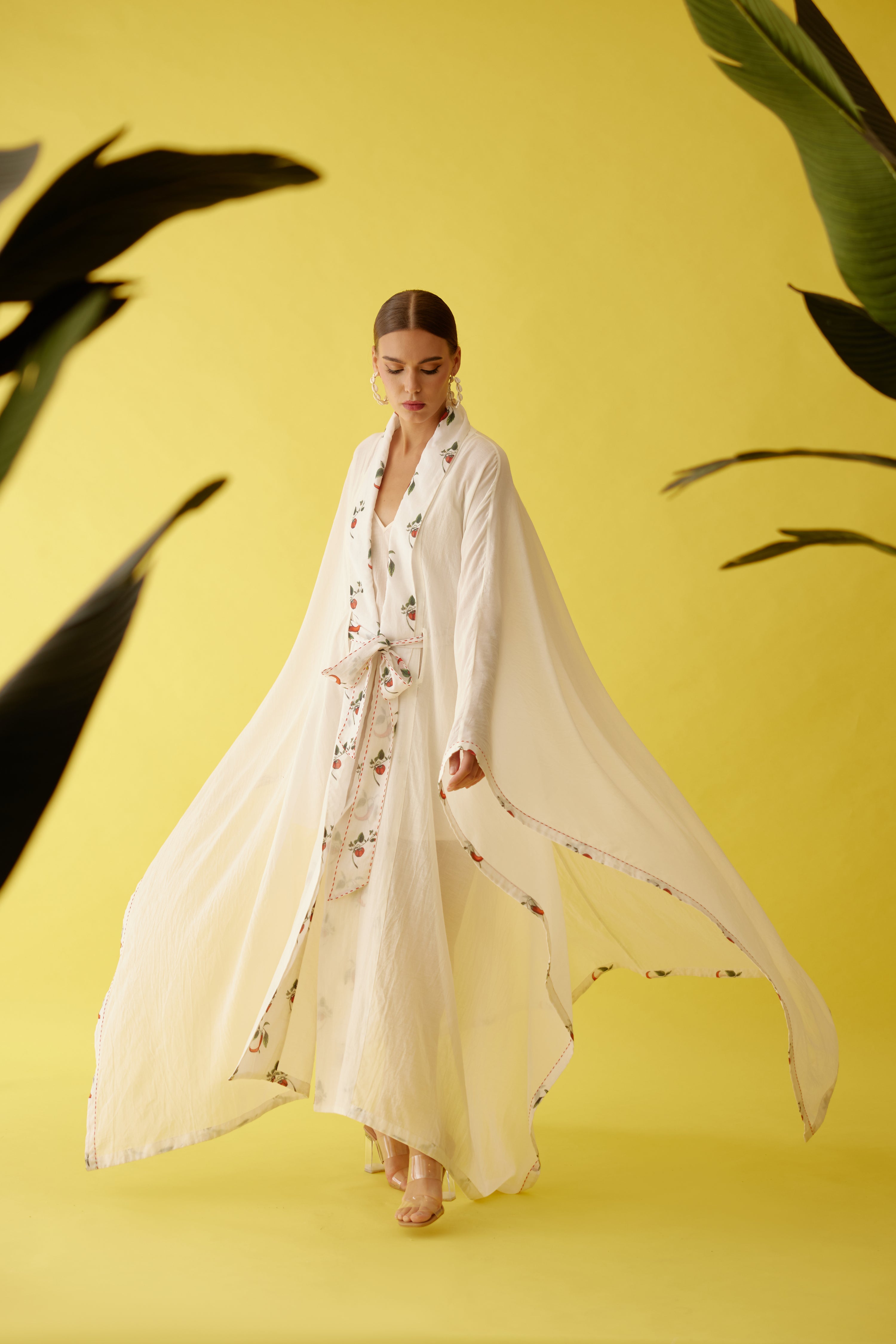 Cream kimono sleeves overgarment