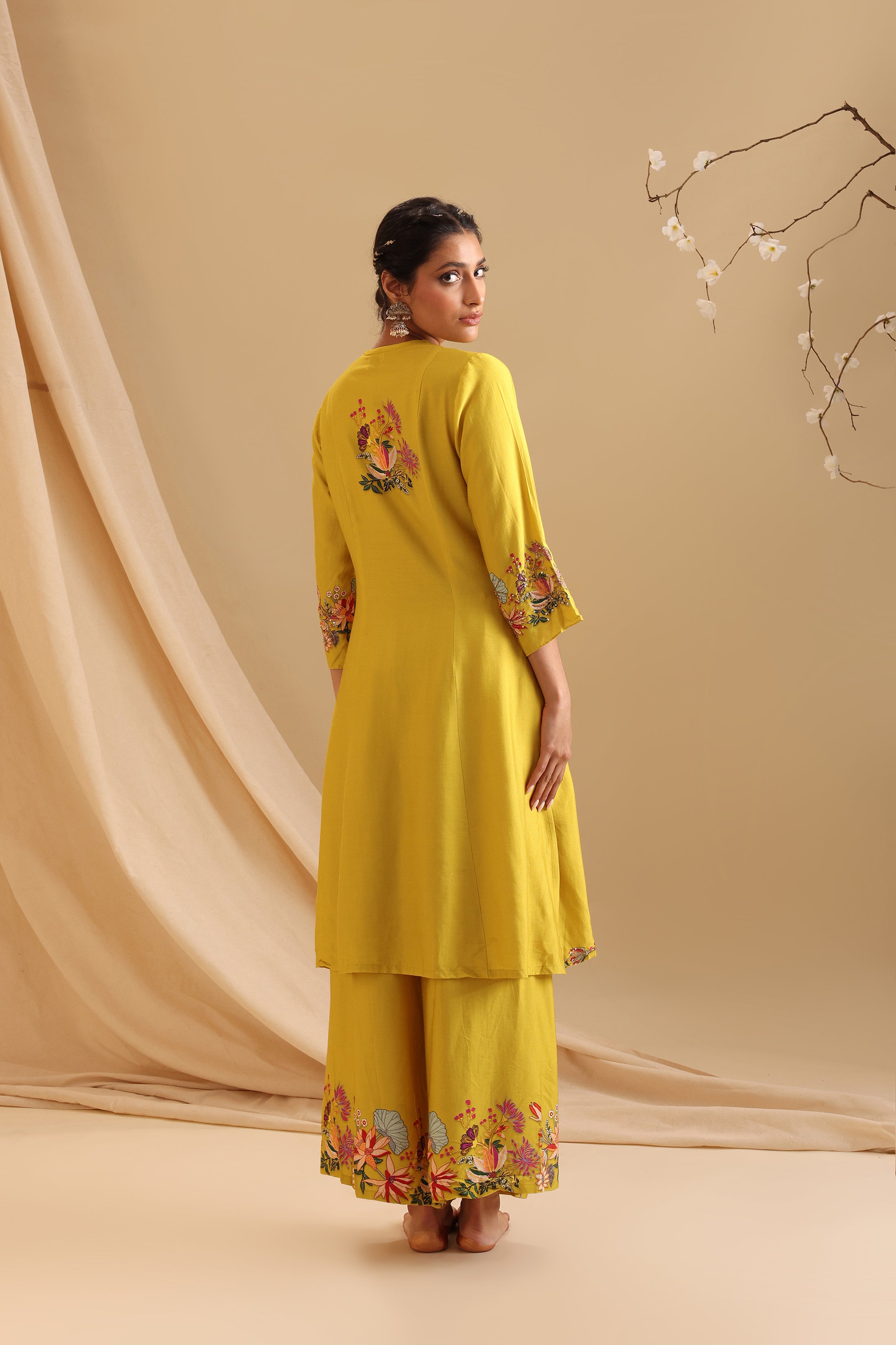 Aarani embellished dhoti set