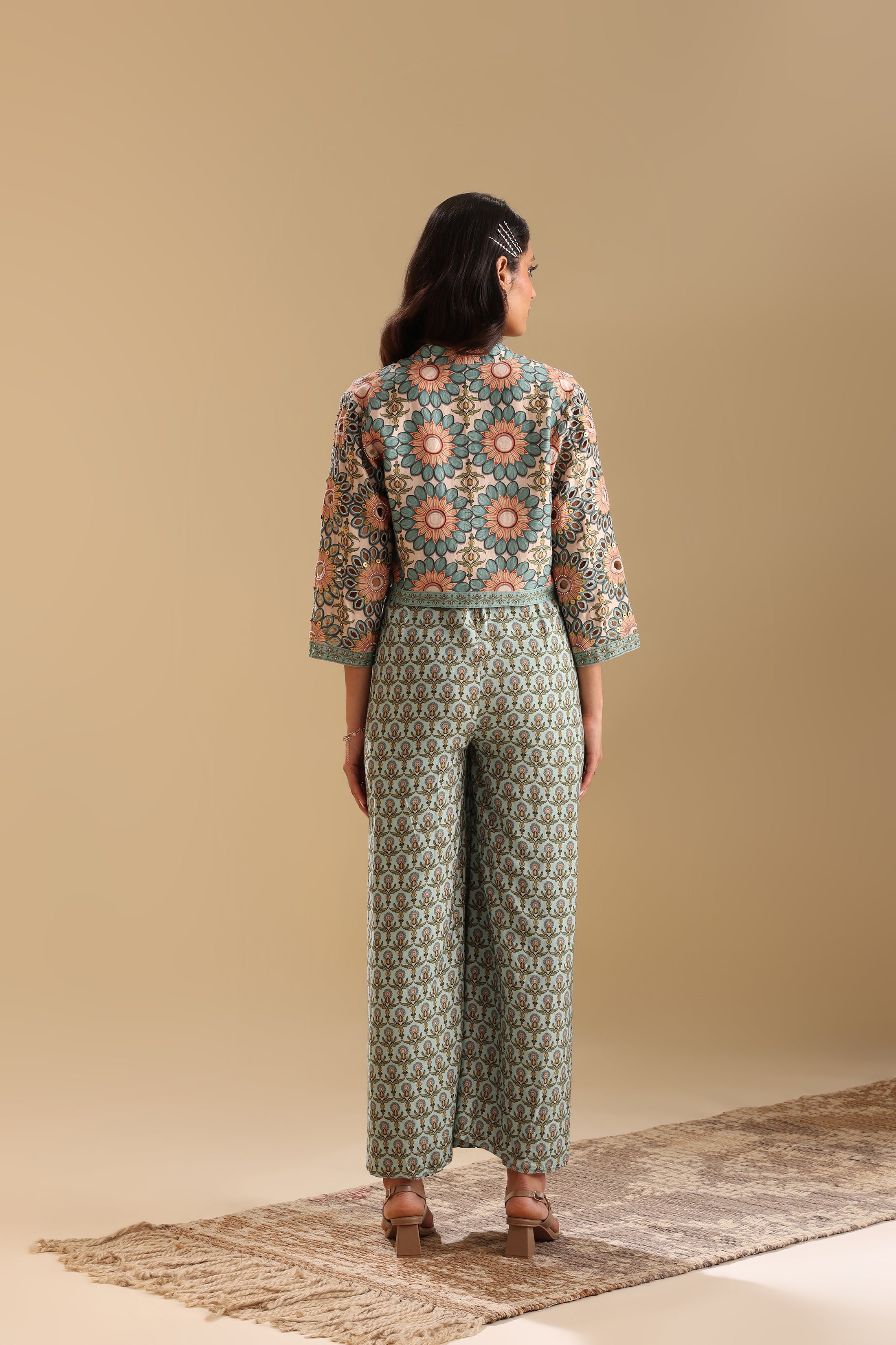 Eraya emblished jumpsuit set