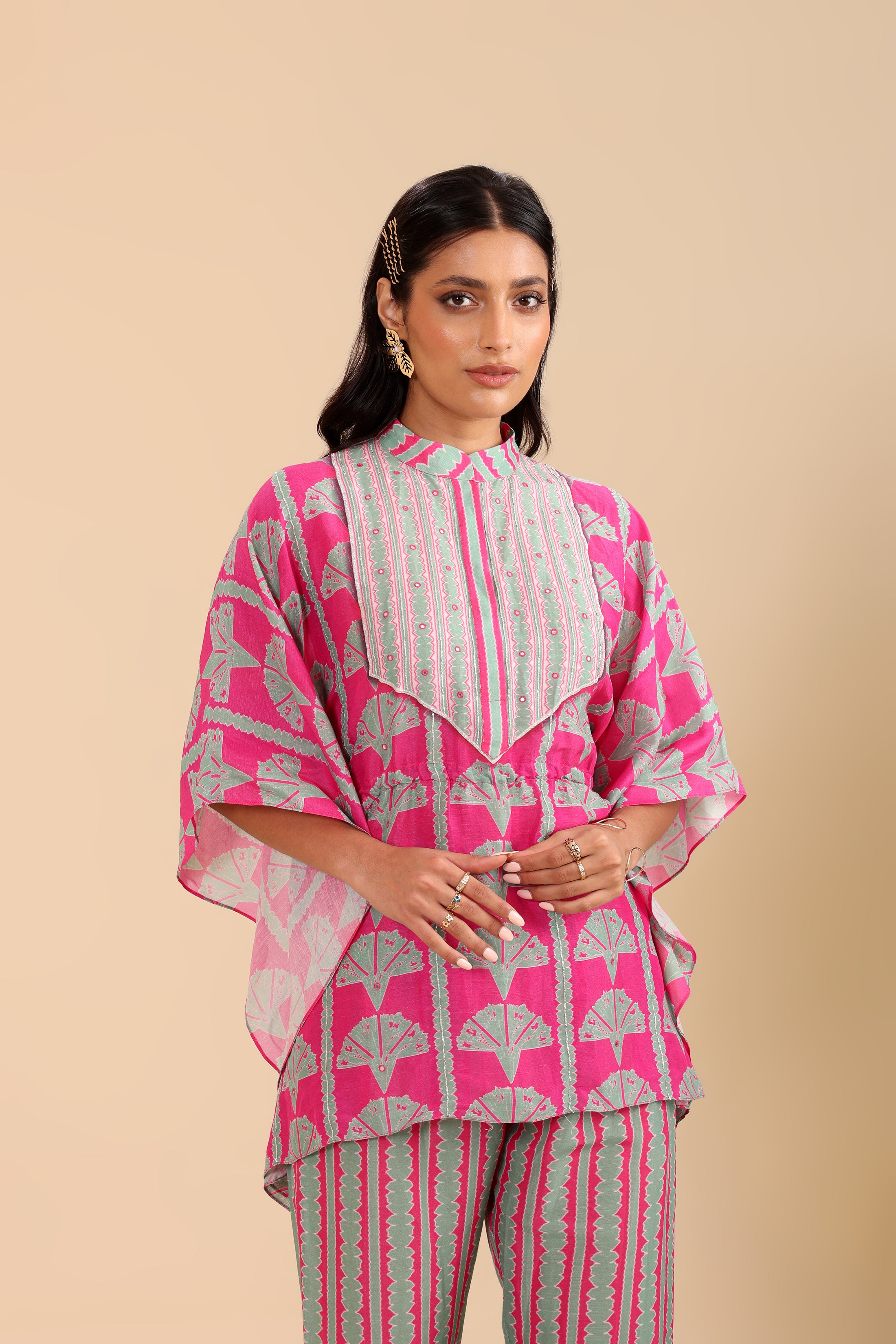 Naqsh Embellished short kaftan set