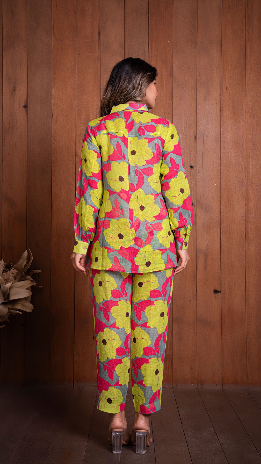 GARDEN OF DREAMS CO-ORD SET - YELLOW/PINK