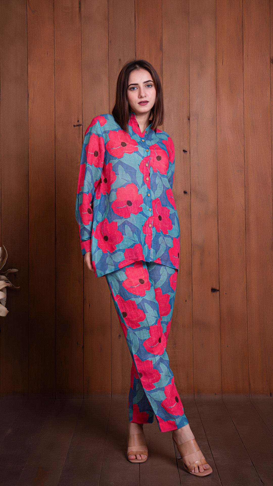 GARDEN OF DREAMS CO-ORD SET - BLUE/PINK