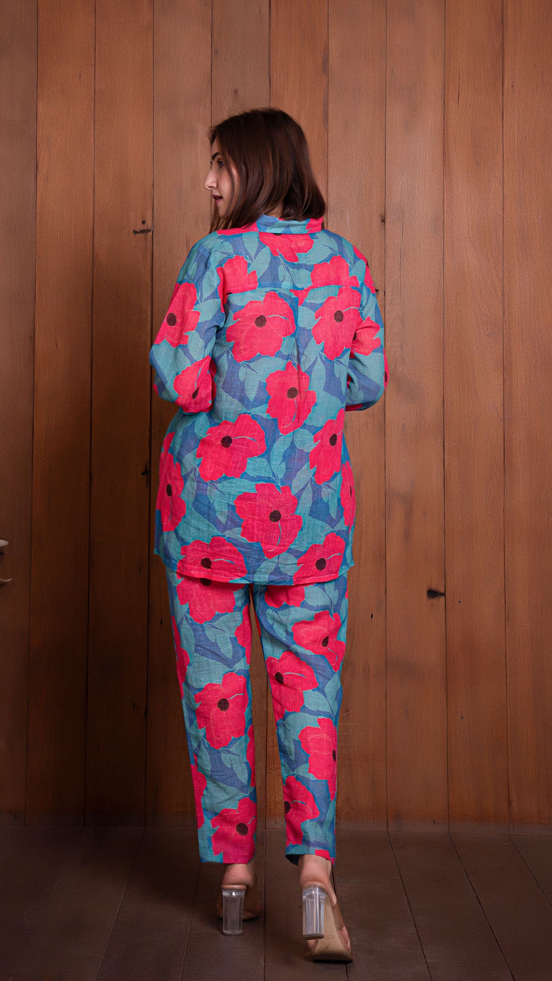 GARDEN OF DREAMS CO-ORD SET - BLUE/PINK