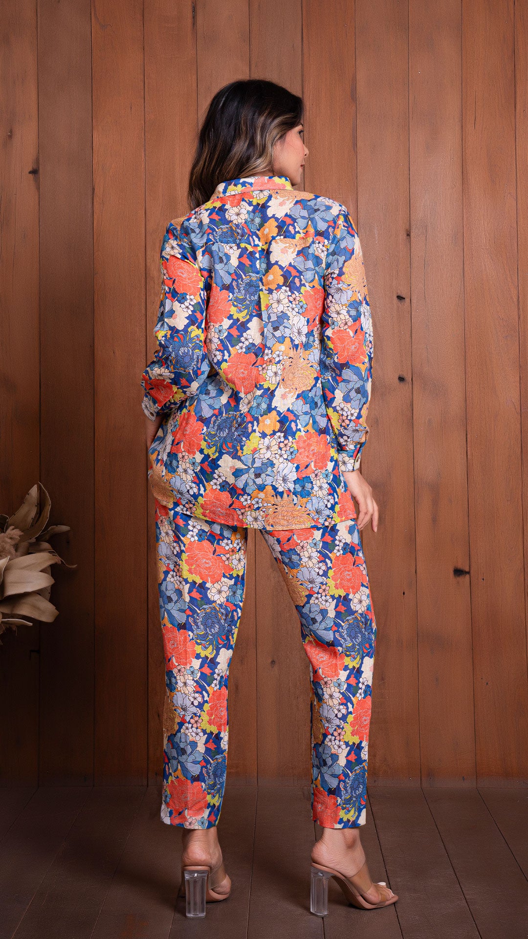 FLORAL ILLUSION CO-ORD SET - BLUE