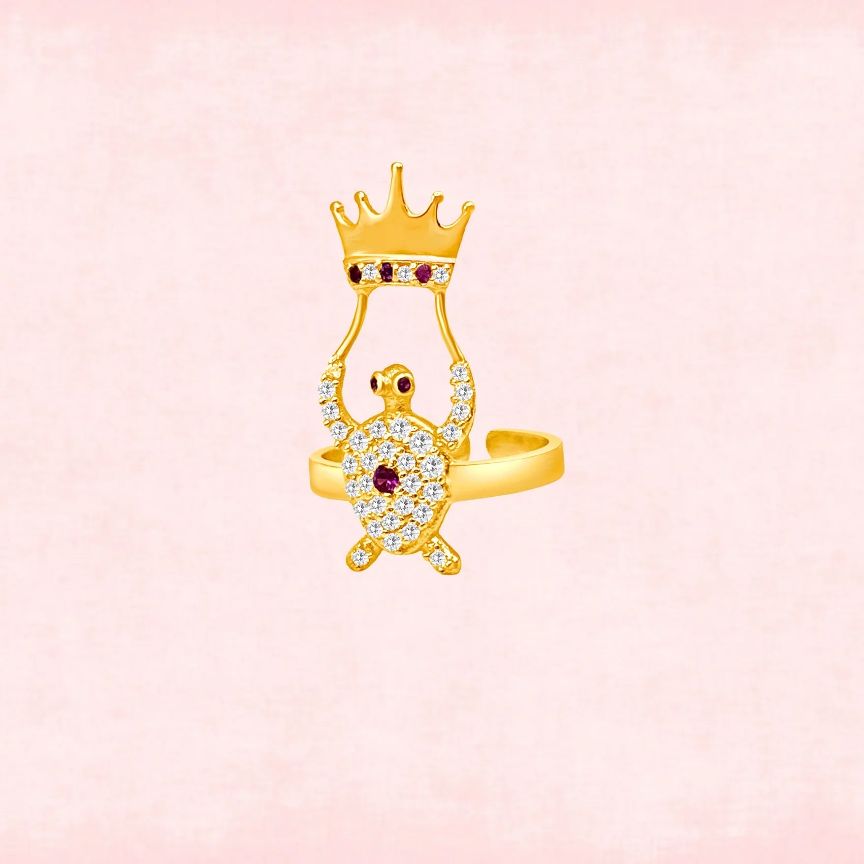 Turtle Crown Nail Ring