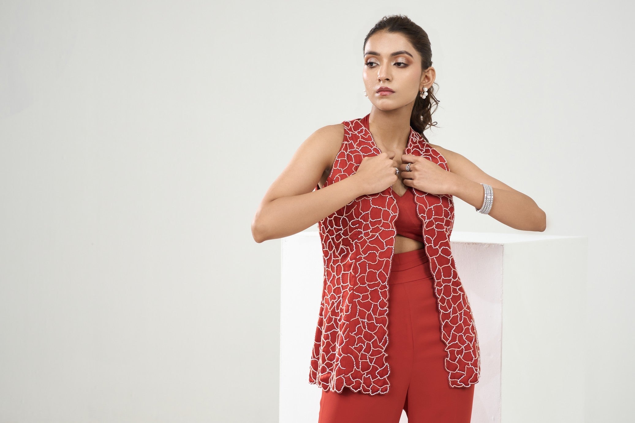 Rust Orange Blazer Set