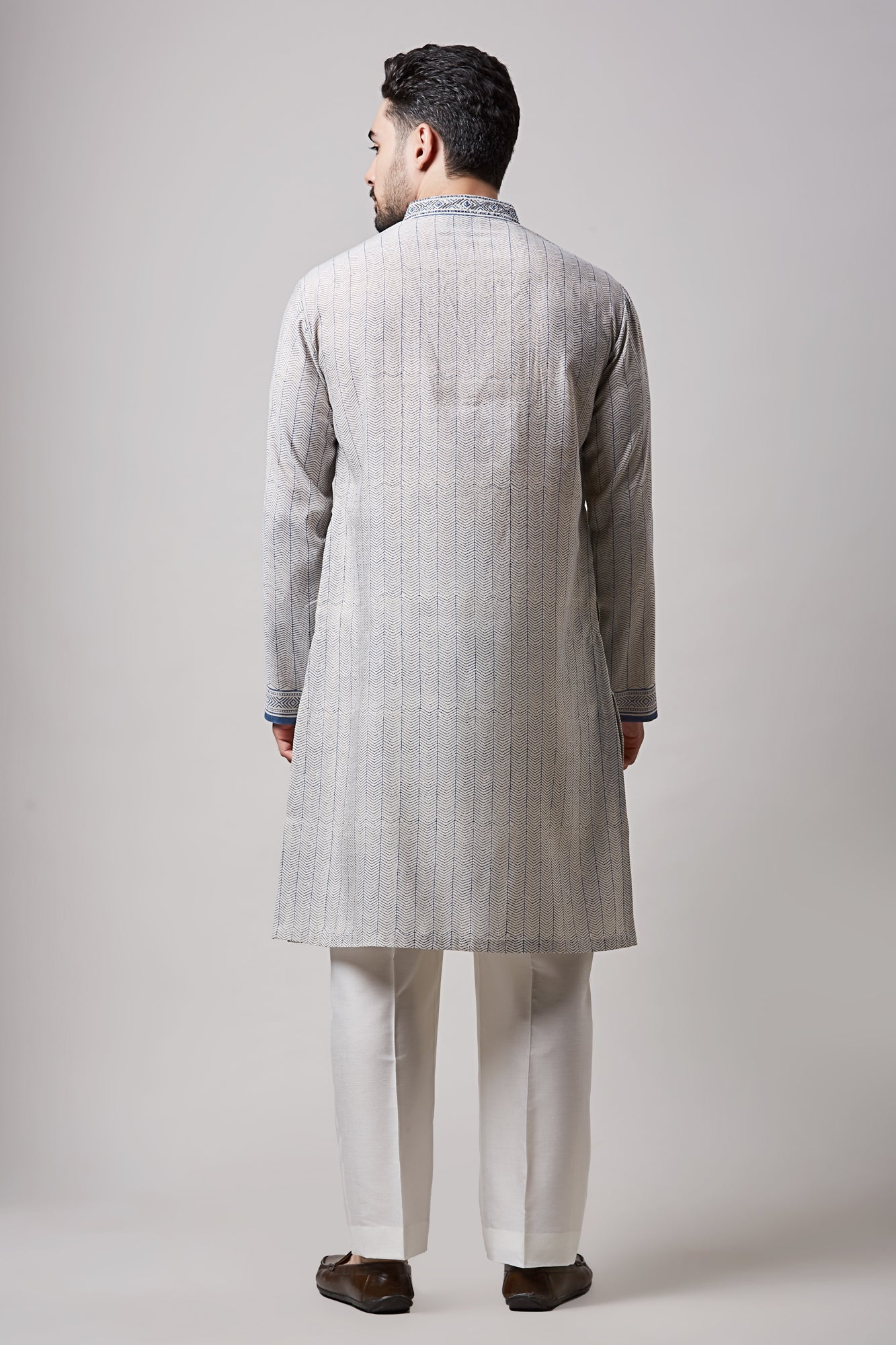 FAWN ALL OVER ZIG ZAG PRINT KURTA SET