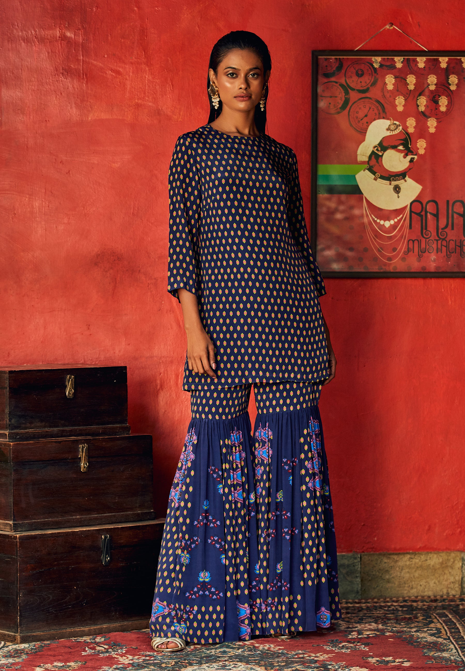 sharara pants with kurta