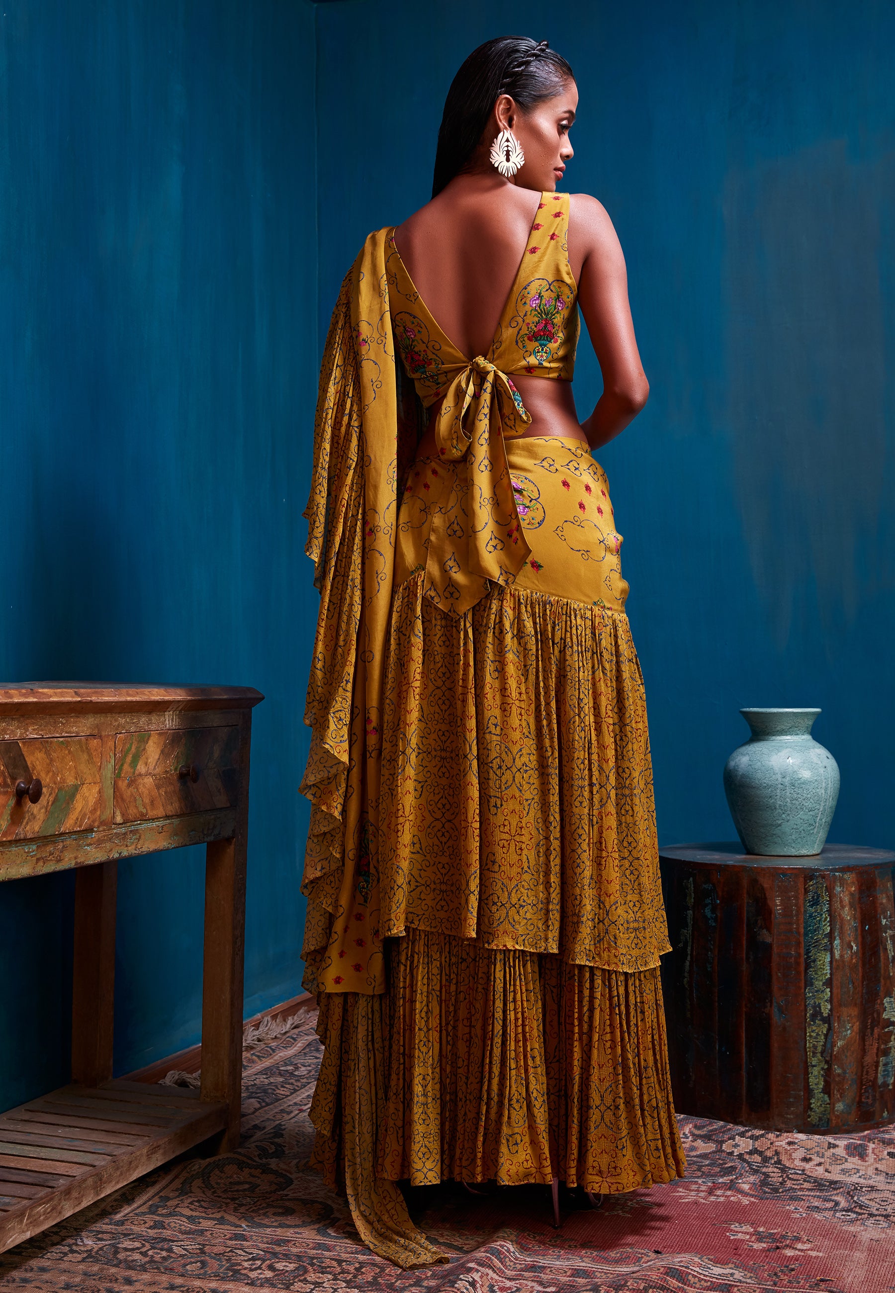 crop top skirt with dupatta