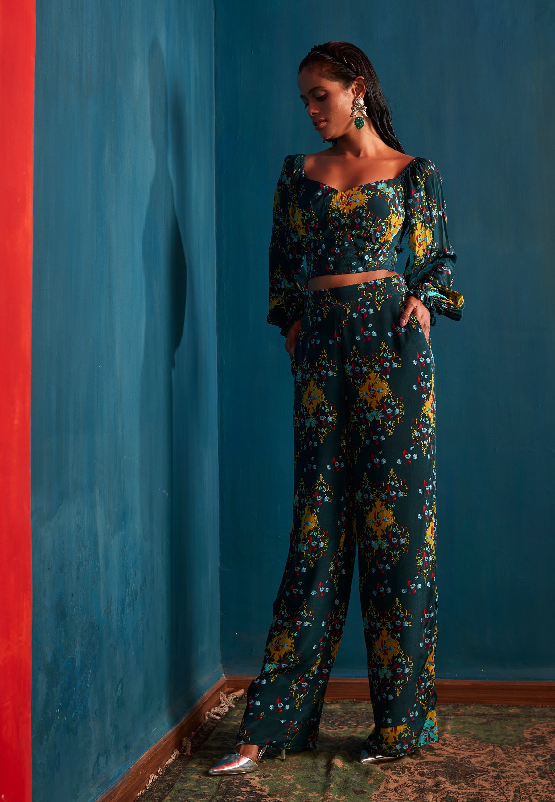 top and sharara pants