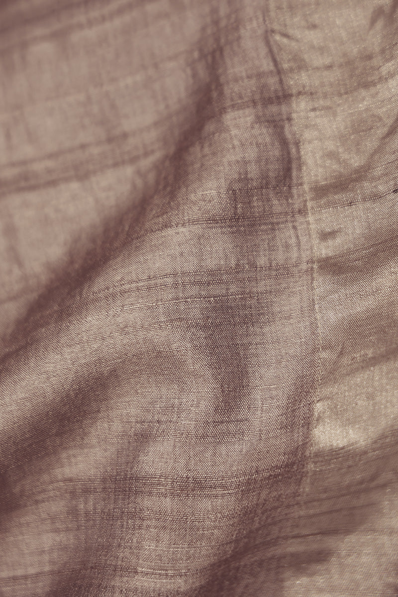 Taupe Jamdani Handloom Saree