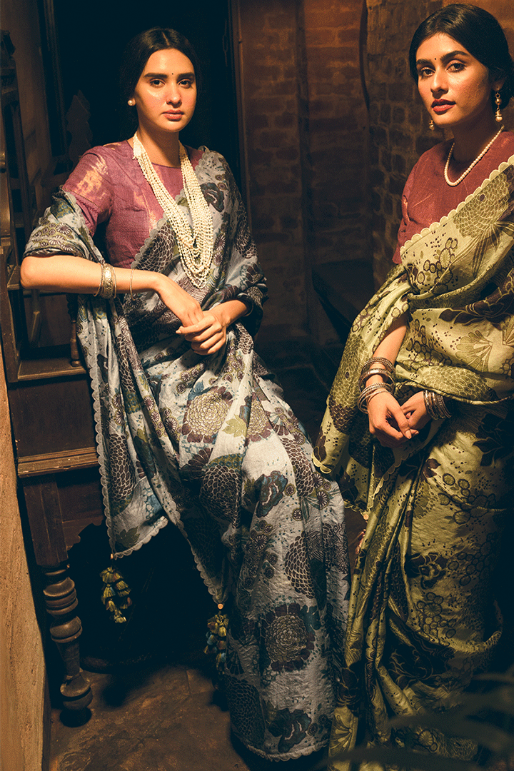 Blue Dhalia Handloom Saree