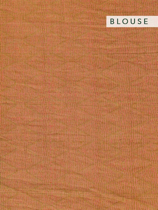 ANU' Linen Handloom Sari unstitched blouse