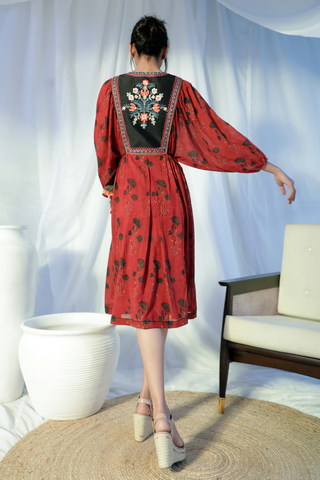 tie up midi dress