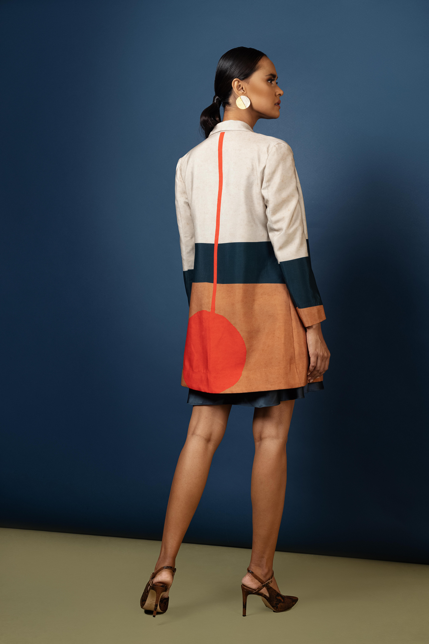 SLIP DRESS WITH BLAZER