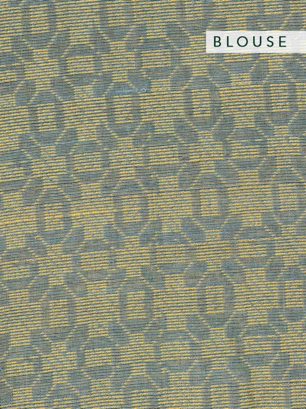 BHANU' Linen Handloom Sari unstitched blouse
