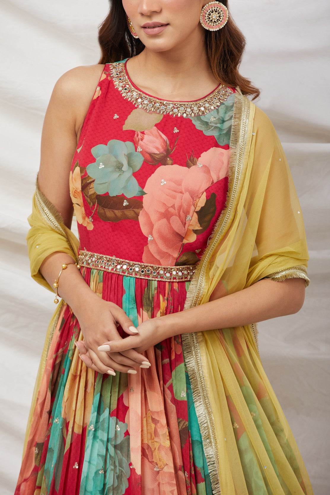 Pink Georgette Lehenga Set
