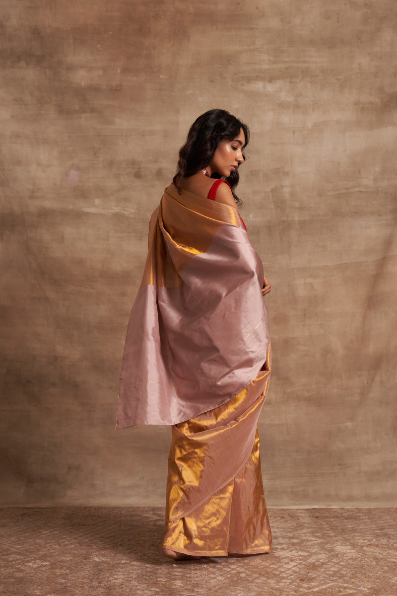 Pyazi Tissue Pure Silk saree