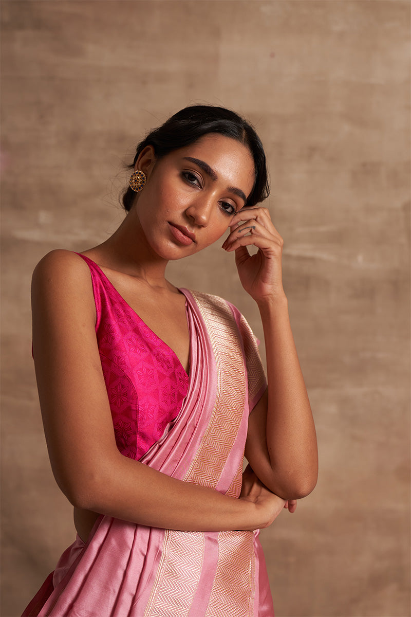 Geometric Zari Pure Silk saree