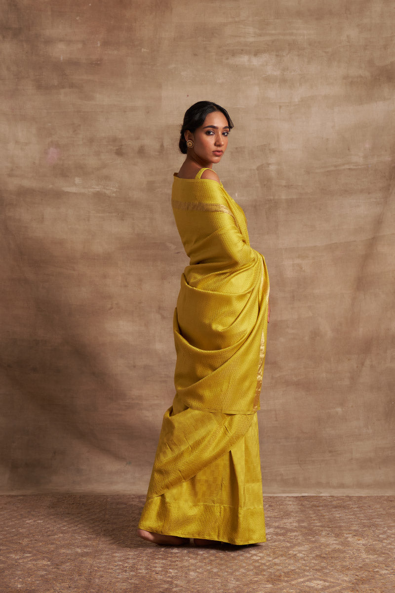 Geometric Self Zari Pure Silk saree