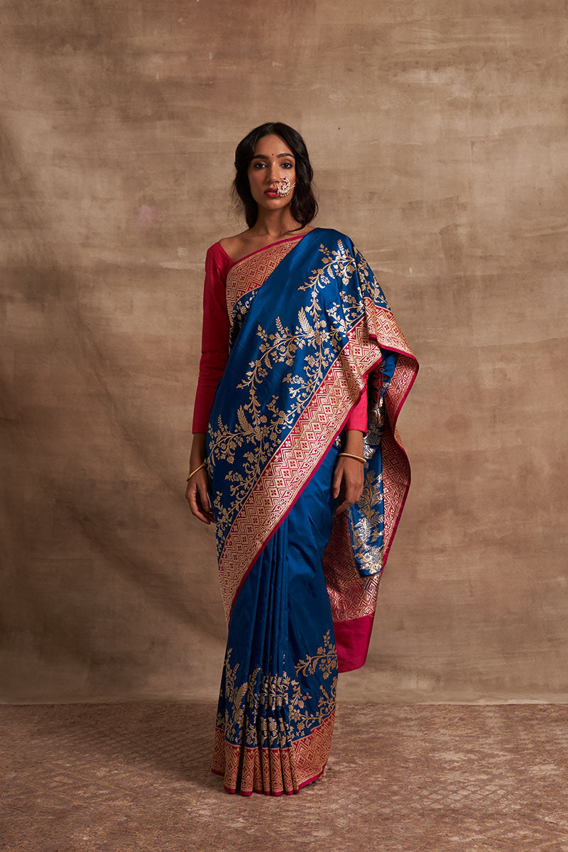 Bel Jangla Rani Kadiyal Zari Pure Silk saree