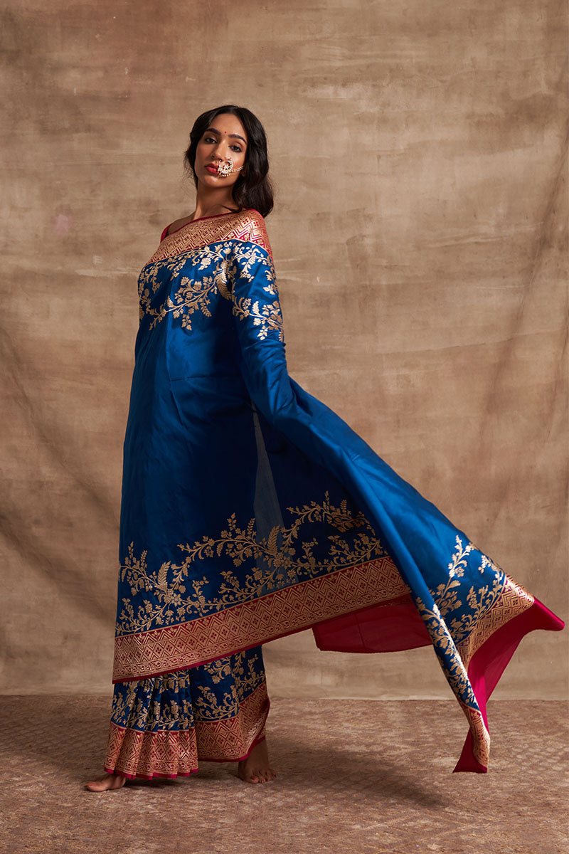 Bel Jangla Rani Kadiyal Zari Pure Silk saree