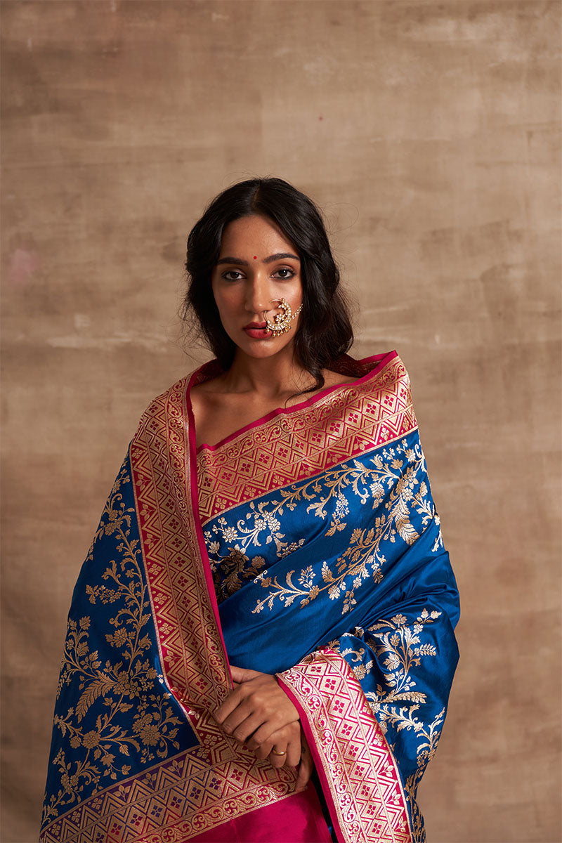 Bel Jangla Rani Kadiyal Zari Pure Silk saree