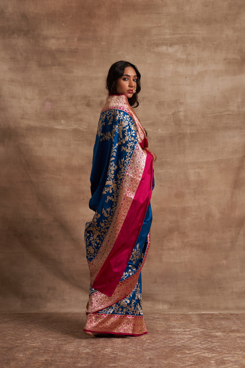 Bel Jangla Rani Kadiyal Zari Pure Silk saree