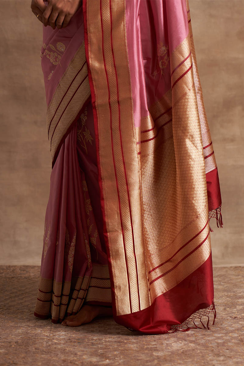 Gulabo Multi Butta Zari Pure Silks saree