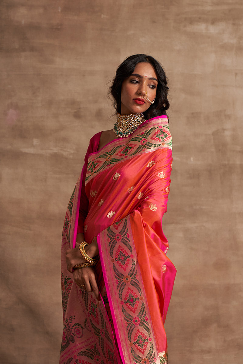 Rani Buttedar Kadiyal Zari Pure Silk saree