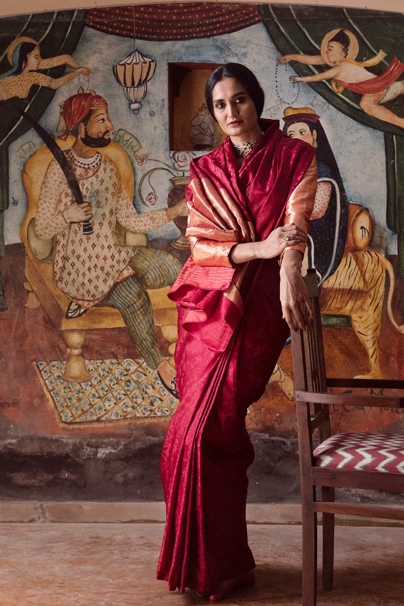 Katthai Tanchoi Zari Pure Silk saree
