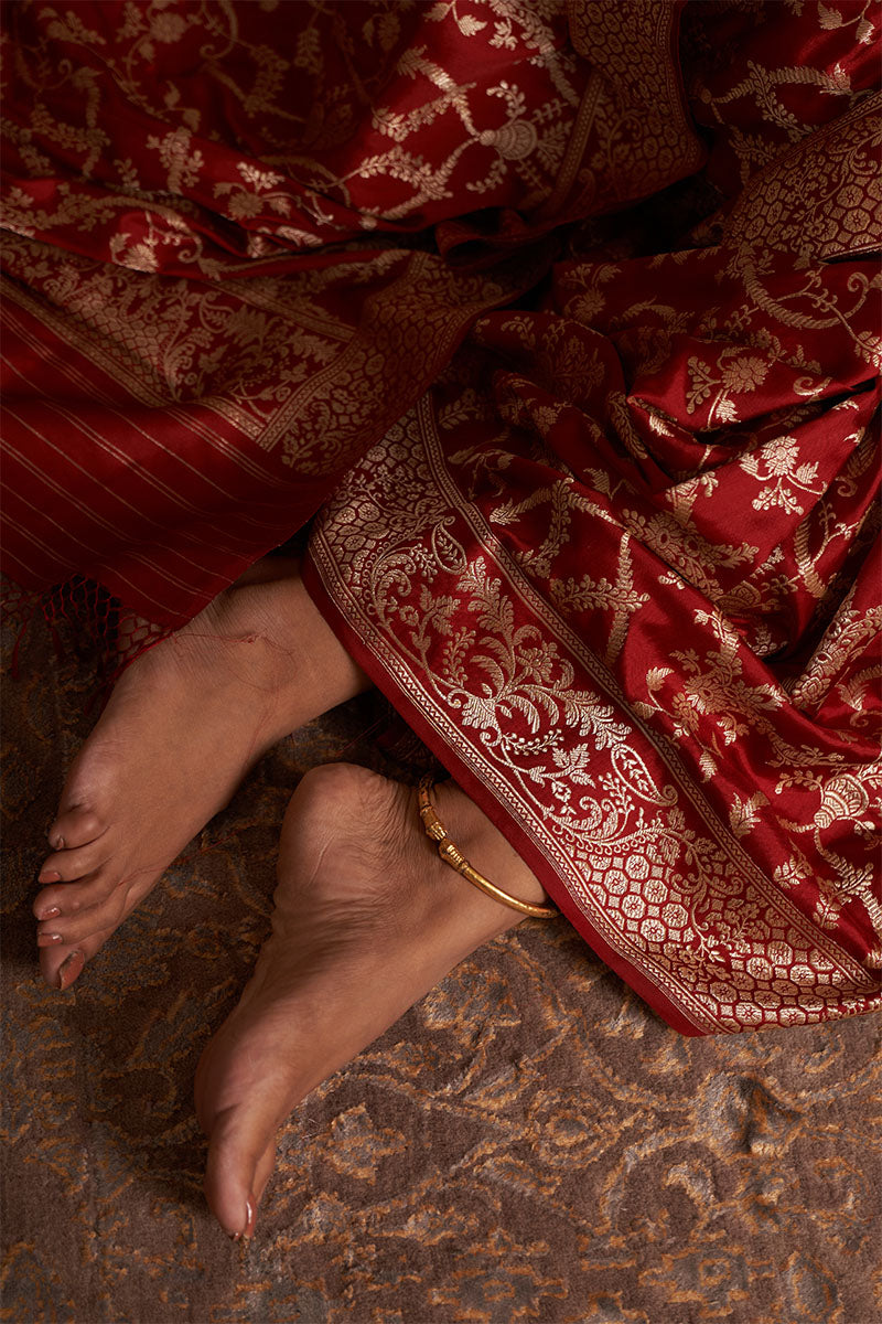 Laal Jaal Zari Pure Silk saree