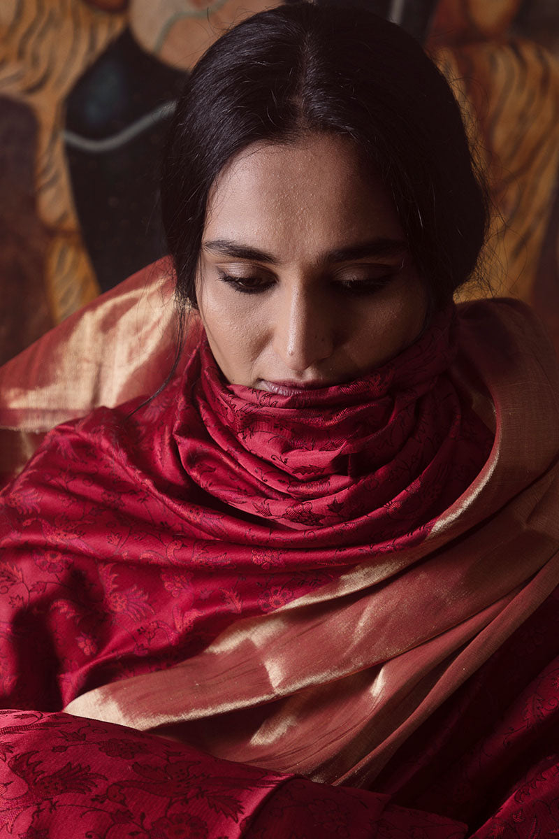 Katthai Tanchoi Zari Pure Silk saree