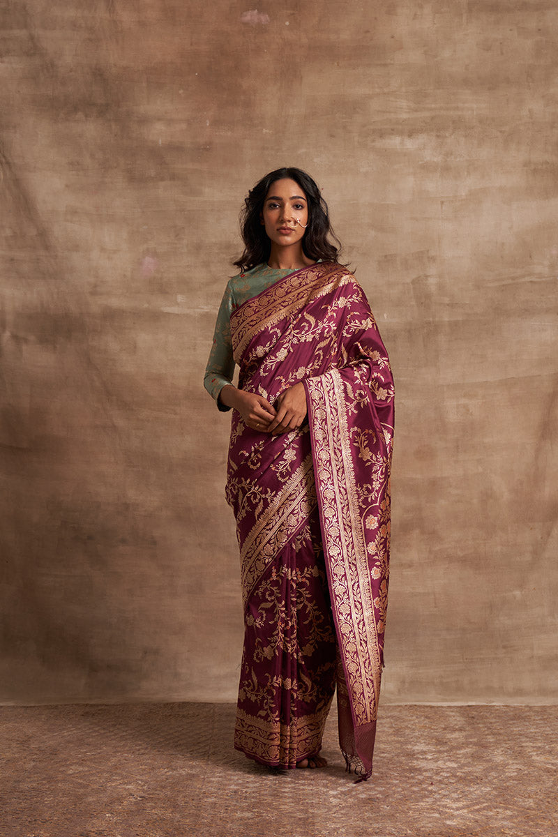 Sura Jangla Zari Pure Silk saree
