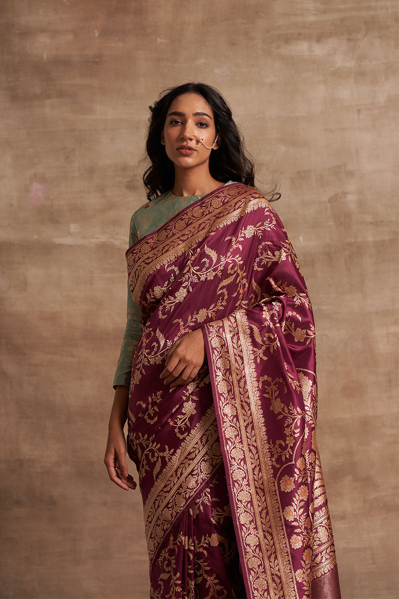 Sura Jangla Zari Pure Silk saree