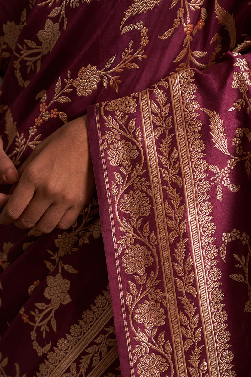 Sura Jangla Zari Pure Silk saree