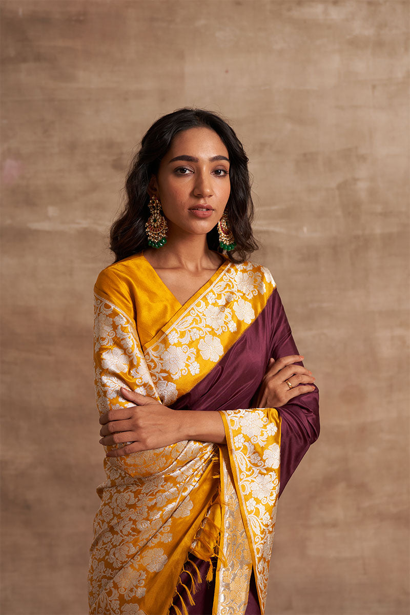 Jamuni Jangla Kadiyal Zari Pure Silk saree