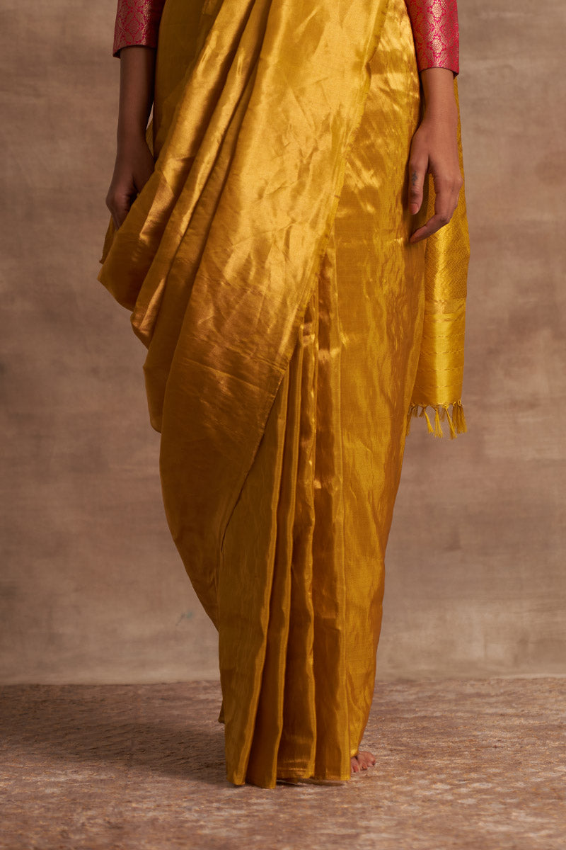 Peeli Tissue Pure Silk Benarasi Handloon saree