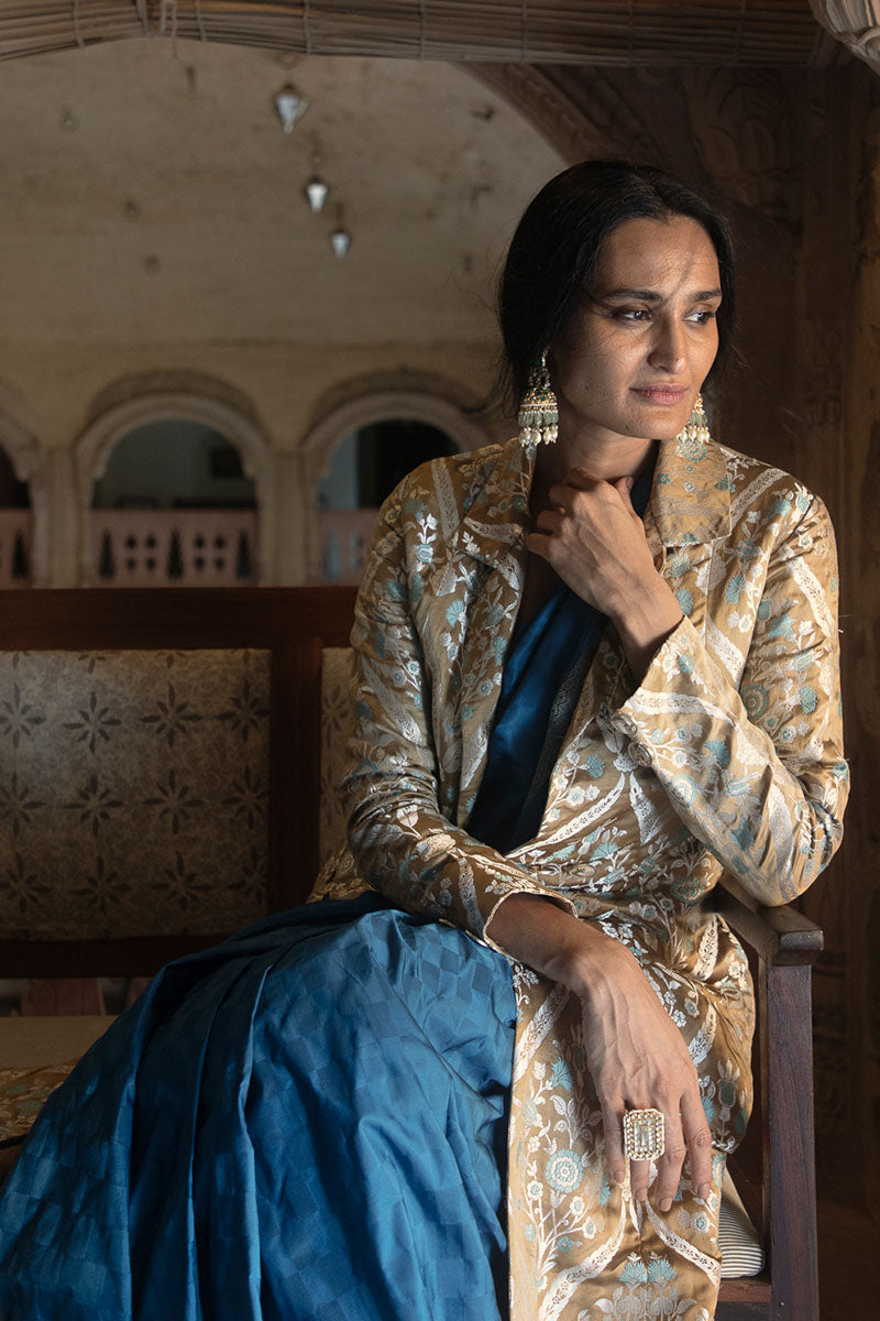 Brocade Zari Satin Benarasi Handloom Jacket