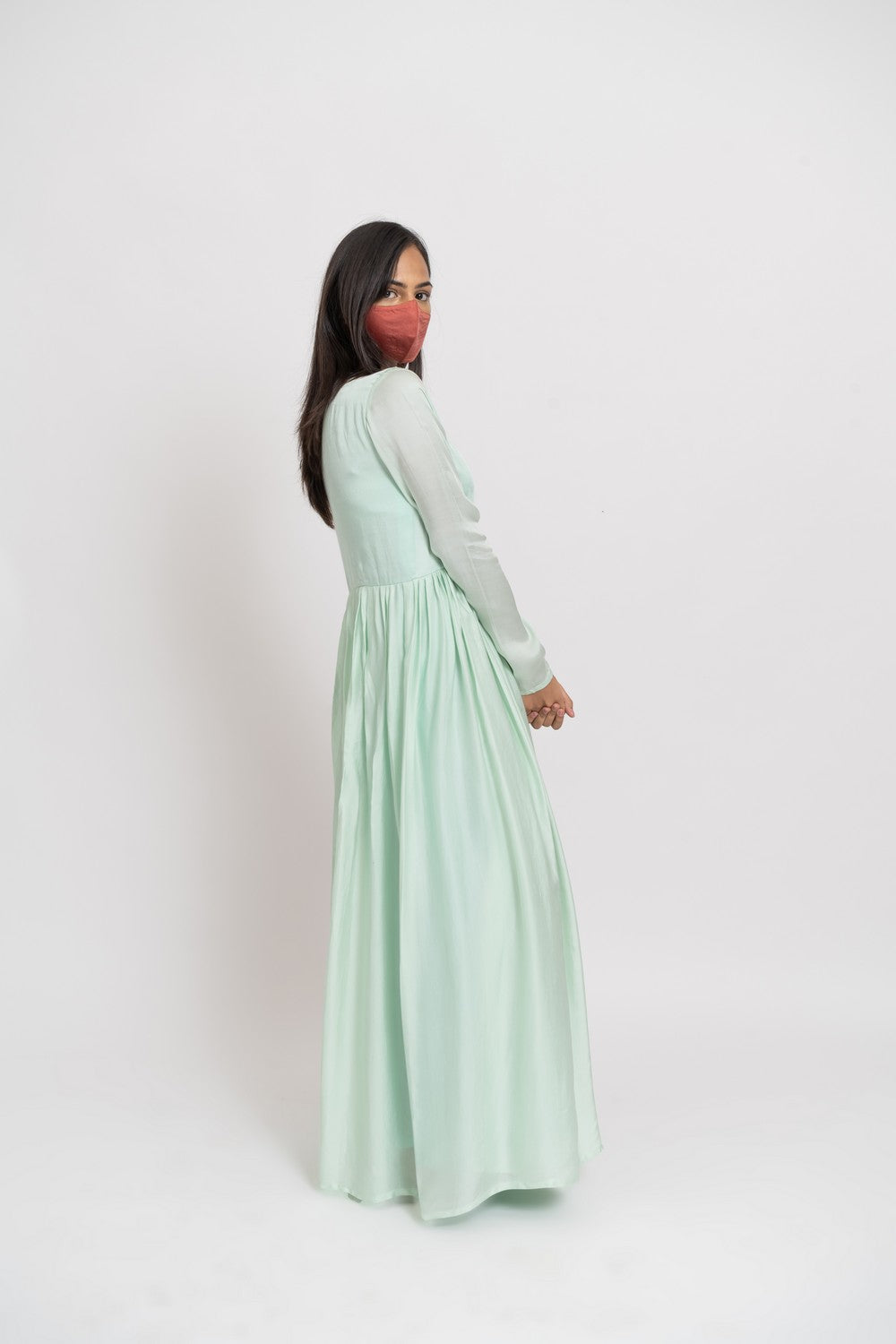 Tea Green Angrakha