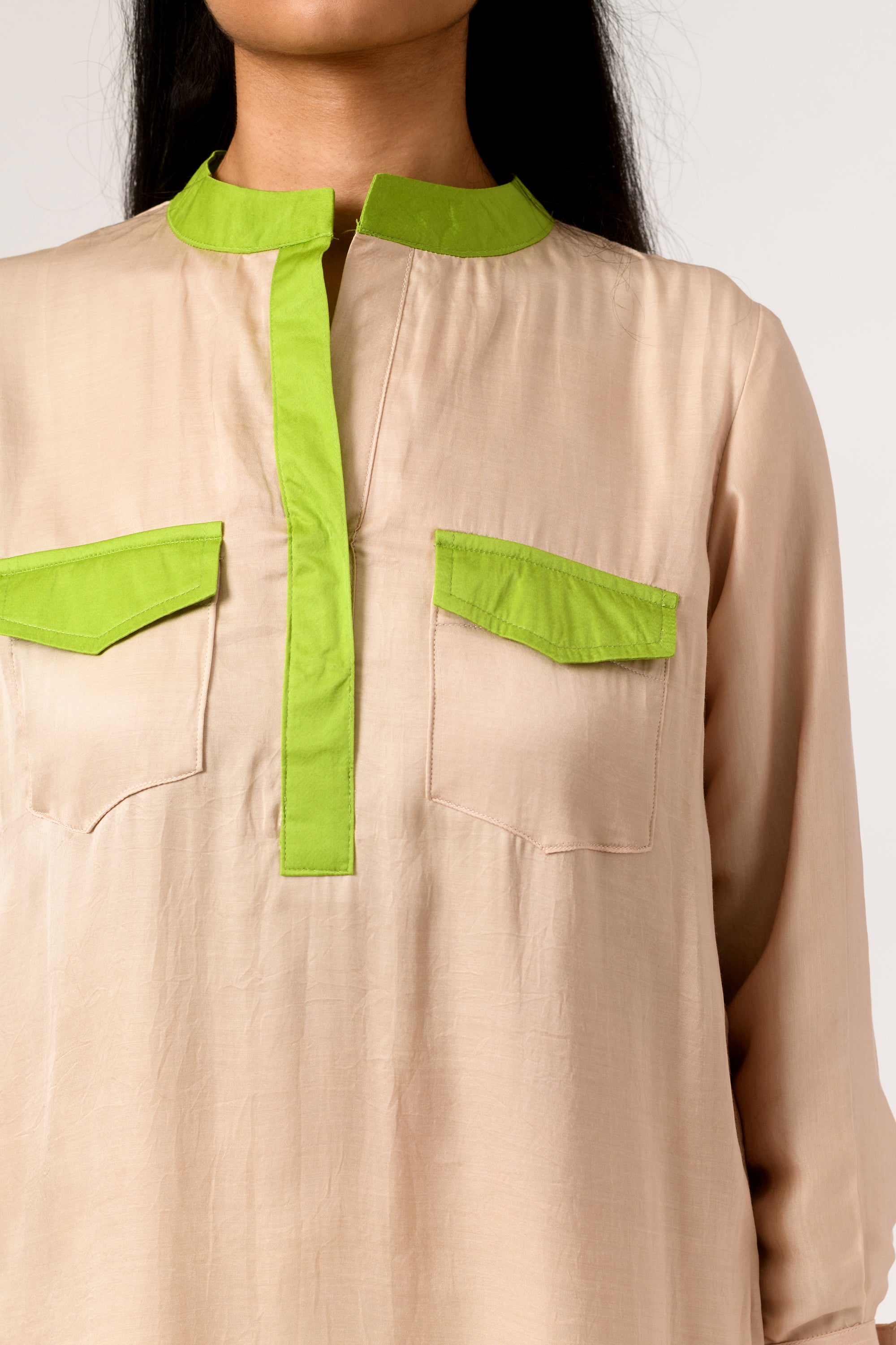 green full sleeve blouse