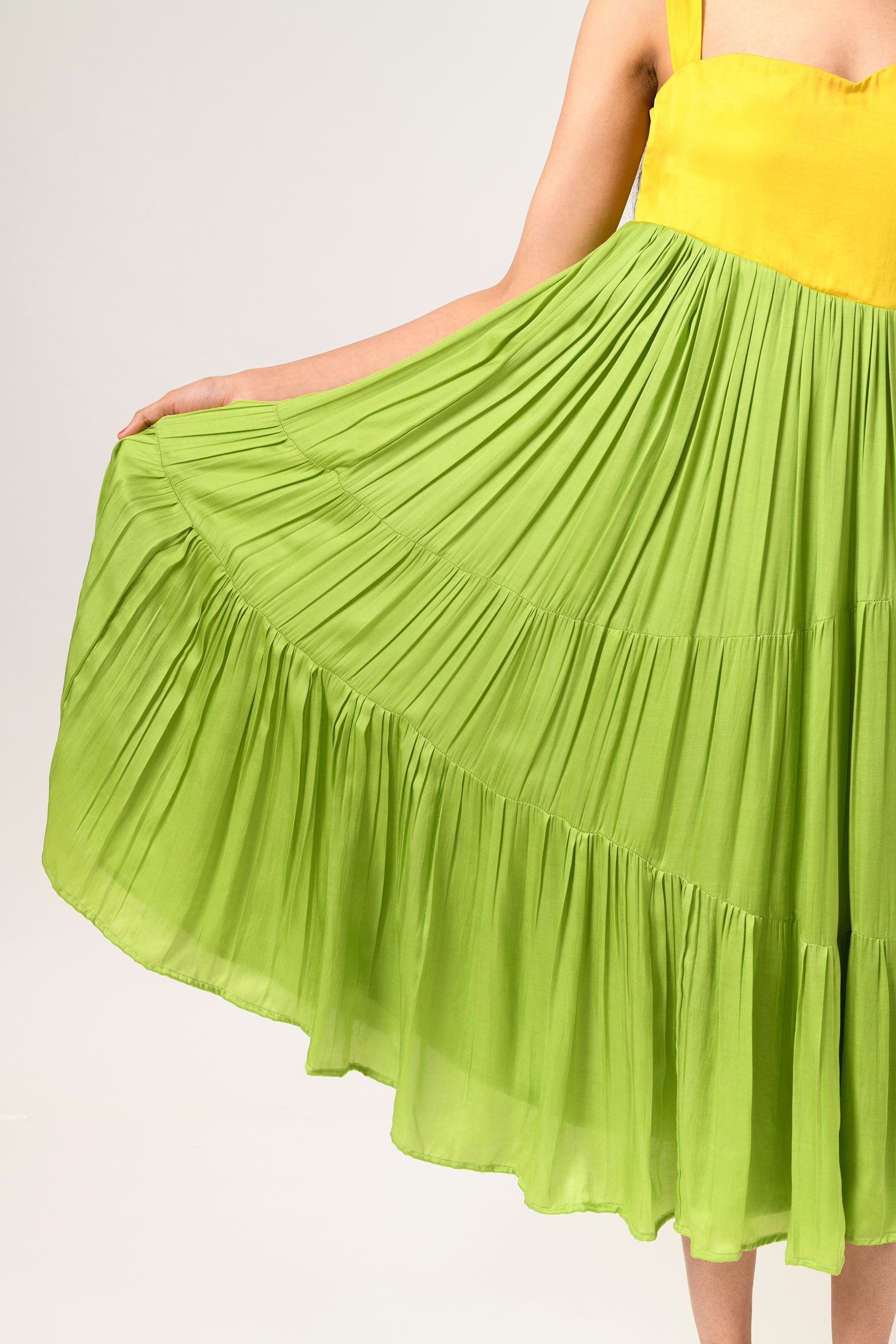 asymmetrical gather dress