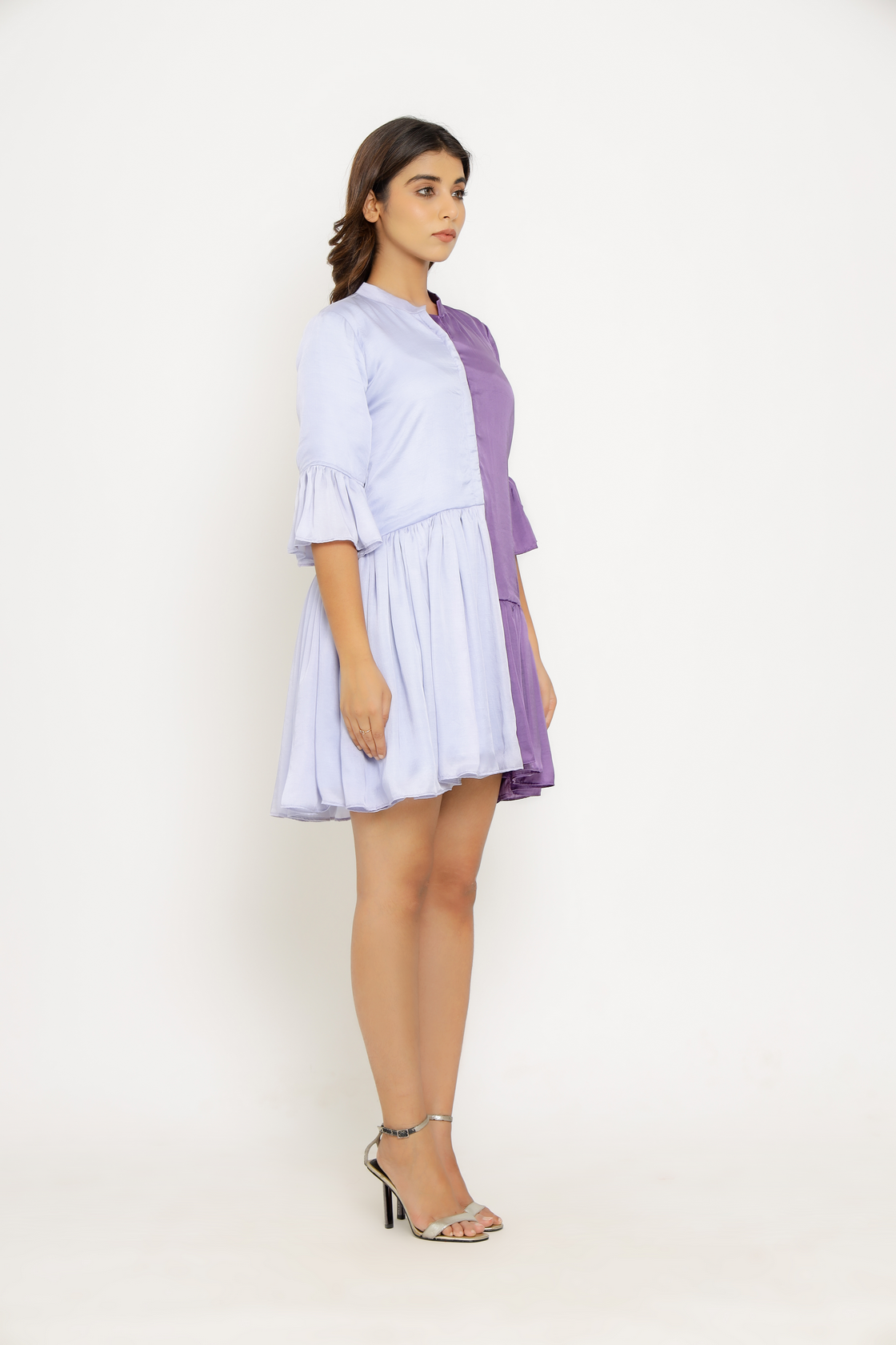 purple half dress