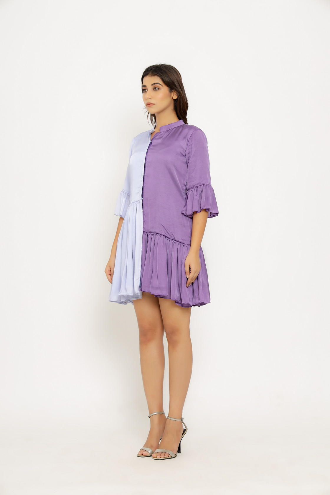 purple half dress