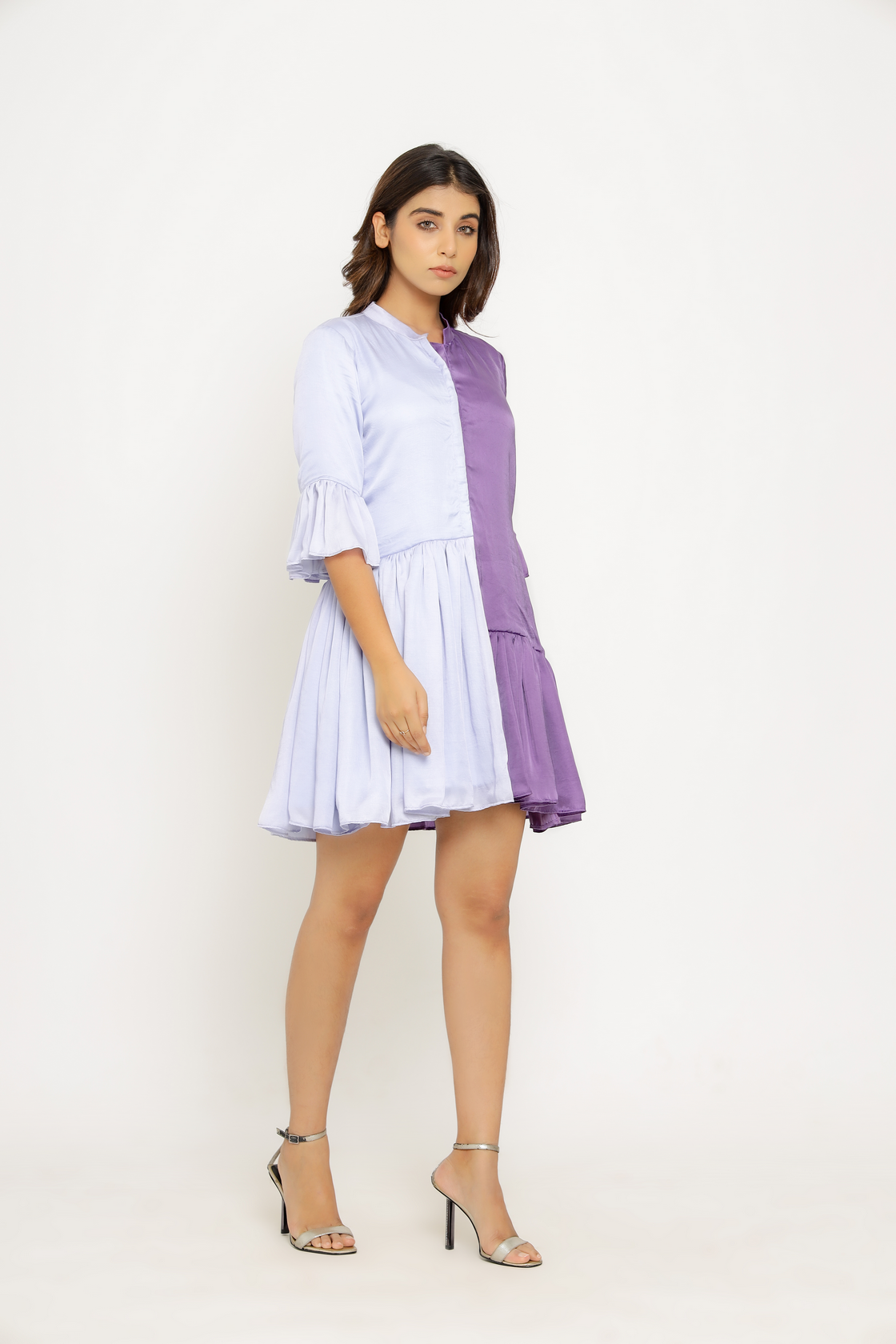 purple half dress