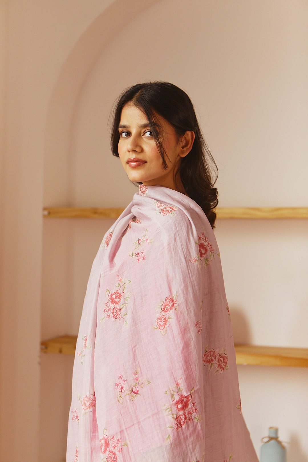 FUCHSIA CHANDERI COMFORT FIT KURTA SET