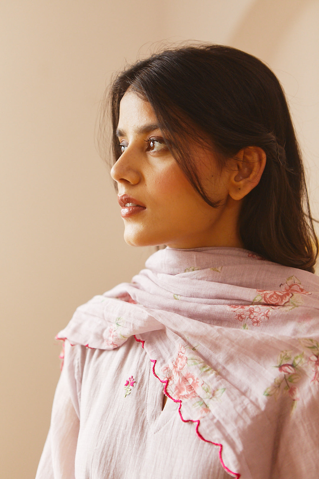 MAUVE COMFORT FIT KURTA SET