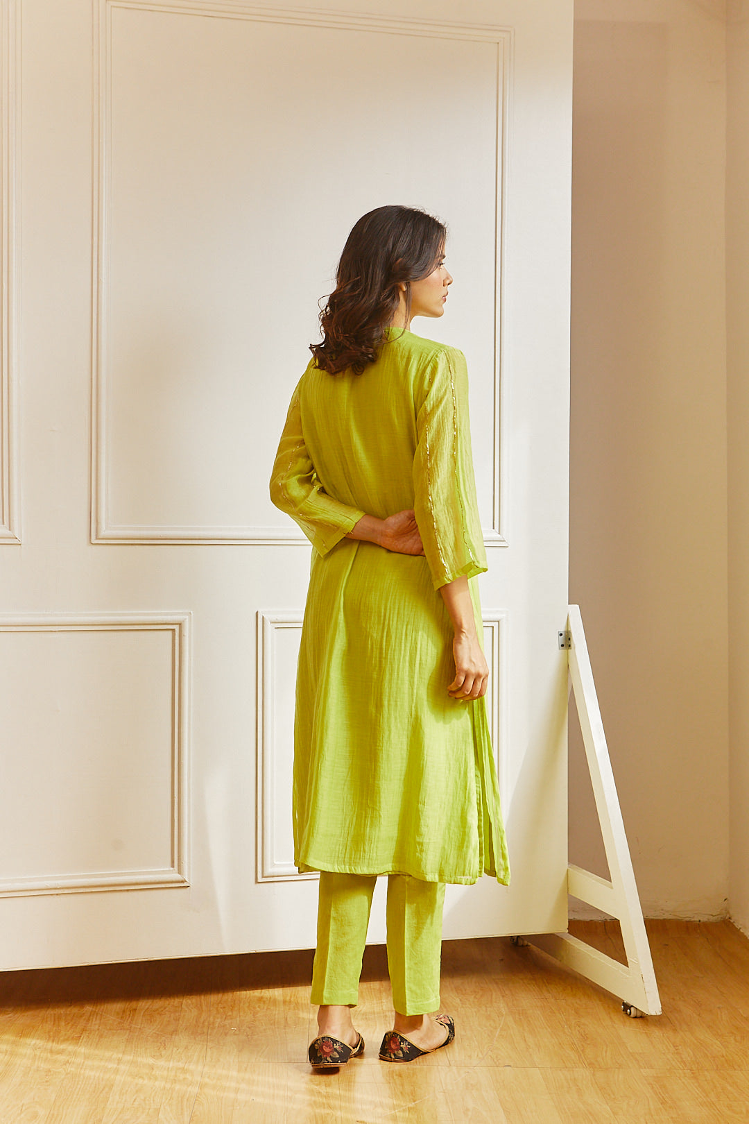 LIME GREEN KURTA SET